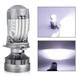 140W Super Bright H4 LED Headlight Bulb with Projector Lens 20000LM 6500K Rated for Car Truck Headlamp Replacement