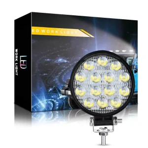 14LED 12W 12V Round Shape Car LED Fog Lights & Work Light Bar for Trucks Cars SUVs Boats ATVs