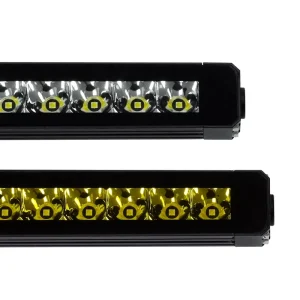 15 Inch 72W 4600LM Yellow LED Light Bar Kit for 4×4 Grill Bumper Fit Jeep Wrangler Ford Bronco Tacoma Ranger RZR X3