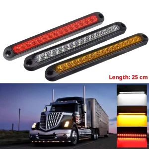 15 LED Constant-on High-mounted Brake Tail Lights 12V 24V for Car Trailer Pickup Truck Modification and Truck Side Lights