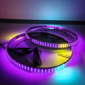 15.5 17 Inch Dual Row LED Wheel Ring Lights 12V Strobe Corner Lights for Cars