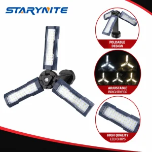 1500 Lumens Portable LED Work Light Rechargeable Magnetic Clover Working Lamp for Car Repair Workshop Garage Lighting