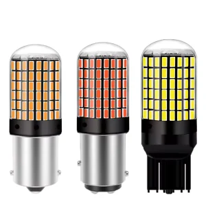 1500Lm 22W 12V 24V 1156 1157 T20 LED Turn Signals Light White Red Amber with Car Brake Bay15D LED Bulb P21W Ba15S