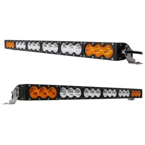 150W Dual Color LED Light Bar 27″ Single Row Straight for Cars & Trucks Compatible with Defender & Wrangler Models