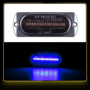 15LED Oval LED Side Marker Light Turn Signal Lamp Waterproof Clearance Warning Light for Truck Trailer RV Van Pickup