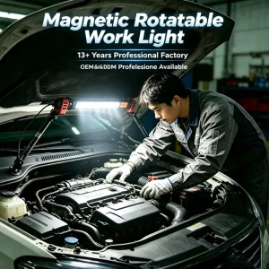 1600lm Portable Hood Light 360 Degree Mechanical Light with Magnetic and Hook Car Maintenance LED Work Light