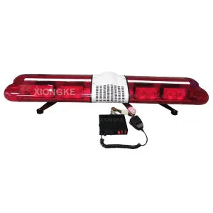 160W LED Light Bar with Siren Horn Red Flashing Emergency Warning Lights for Utility Tow Fire Medical and Off Road Vehicles