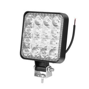 16LED 3.3″ Square LED Work Light 10-30V DC for Trucks Tractors Trailers ATVs & Auto Exterior Lighting Aluminum Back Cover