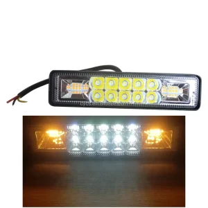 16LED 3030 White Yellow SUV BUS Truck Flashing Working Auto Trailer Car Offroad LED Work Light Bar