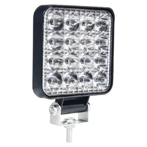 16SMD 48W Square Vehicle Fog Light Truck Work Light Suction Cup Spotlight Off Road Car Light Kit Suitable for Trucks Tractors