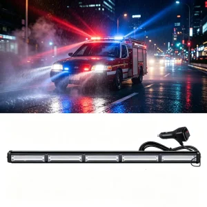 17″ COB LED Warning Work Light Bar Automotive Roof Grid Strobe Flashing Emergency Lamp Offroad LED Light Bar for Truck 4X4 ATV