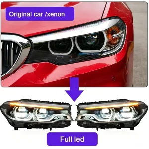 18 20 for 5 Series G38 G30 Headlamp Assembly Upgrade New 12V 6000K High end LED Spoon shaped Daytime Running Lights