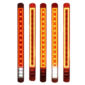 18 Inch LED Light Bar STI With Neon Glow Indicator and Back Up Light Led Marker Light SAE DOT FMVSS108