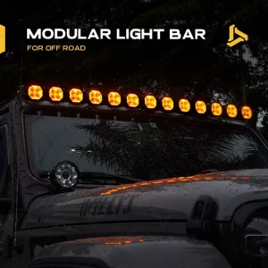 18 Inch Modular Linkable Amber LED Front Bumper Driving Light Bar for Hilux Ford Ranger Prado D Max Triton Off Road Overland 4X4