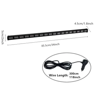 18 Light Car Front and Rear Flashing LED Light Bar