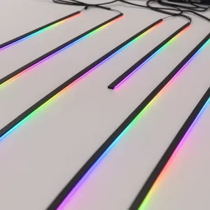 18 in 1 22 in 1 Car Ambient Light RGB Chaser LED Acrylic Strips APP Independent Control Per Door CE RoHS