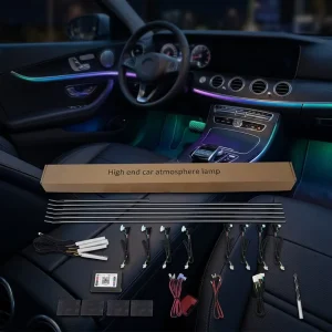 18 in 1 LED Ambient Car Lights RGB by App Control Strip Guide Decoration Atmosphere Lamp
