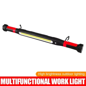 180° Rotatable Magnetic Work Light with Power Display Hook and Clamp Outdoor Flashlight Suitable for Car Repair and Camping