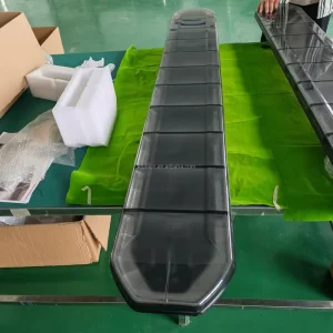 1800mm Emergency Amber LED Light Bar for Truck IP67 Waterproof 19 Flash Patterns 115W Aluminum 12 24V New Condition