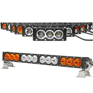 180W Off Road LED Light Bars Yellow and White Strip Truck Spotlights with Modified Car Net Bar Lighting