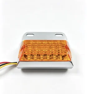 18LED Amber Truck Side Marker Light Steel Bracket Heavy Duty Trailer Clearance Warning Lamp For Isuzu Hino Fuso Lorry Bus