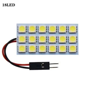 18SMD 5050 Chip T10 Auto Roof Lamp Festoon Adapters Read Bulb DC 12V Car LED Panel Interior Light