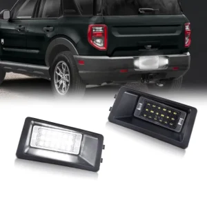 18SMD LED License Number Plate Warning Light for Ford Bronco Sport Car Reverse Tag Warning Lamp Replacement 6000K