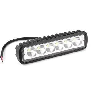 18W 12V IP67 Waterproof 4000LM 6000 6500K LED Offroad Work Light Bar for SUV 4WD