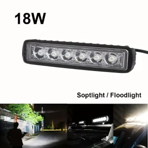 18W Automotive LED Work Lights for Cars Trucks 6 LEDs 180LM Auxiliary Lights Daytime Running Lights