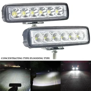 18W Car LED Work Light Mini Auto Car Truck Driving Light White for Motorcycle ATV Truck Light Super Bright Aluminum