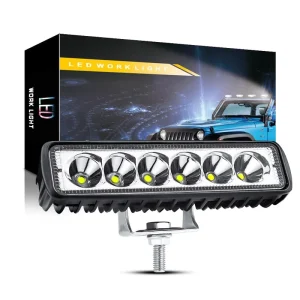 18W LED Work Car Light Bar Universal 4WD Fog Spotlight Flood Lamp 12-24V CE Certified 1-Year Warranty Offroad Driving OE