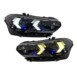 19-22 BMW X5 Headlight Assembly G05 Modified LED Laser Lens 55W 12V New Daytime Running Light Steering