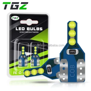 194 168 LED Bulb Car Interior Light COB 095 6SMD 12V T10 W5W White Red Yellow Blue Green Position Lamp