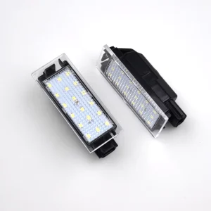 1Pair Car Flashing LED Number License Plate Light for Renault Megane 3 Clio Laguna 2 Megane 3 Twingo Master Vel Satis
