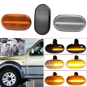 1Pair LED Car Dynamic Indicator Lamp for Suzuki Jimny JB64W Sierra JB74W JB23W Lapin Carry Truck Turn Signal Side Marker Light