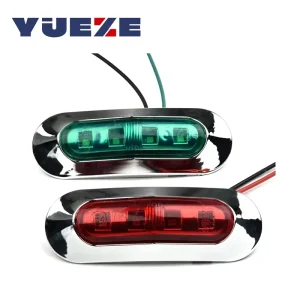1Pcs Red Green LED Boat Navigation Light 12 24V Waterproof Sailing Signal Lamp Marine Yacht Car Truck Warning Light Side Marker