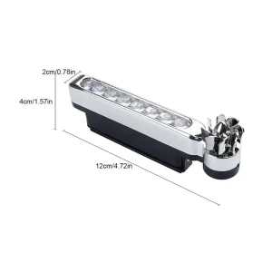 1pcs Wind Powered Car LED Daytime Running Lights Auxiliary Lighting Rotation Fan Lamp Automobile Daytime Headlights