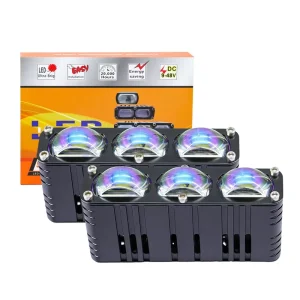 2/3/4/5/6 Lens Grille Light High Low Beam Driving Light Mini Lens White Yellow Auxiliary Lights Fog Lights for Offroad 4×4 Truck