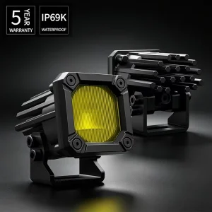 2 Inch LED Rally Pod Lights Yellow White Driving Beam IP69K 4×4 LED Offroad Work Lights for Truck ATV UTV SUV