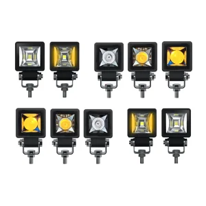 2 Inch LED Work Light 20W LED Car Light with DRL White Amber Dual Color POD Lamp for UTV ATV Trucks Offroad