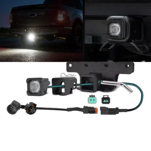 2 Inch Led Flood Light 6000K White Auxiliary Backup Hitch Mount Reverse Light Kit for Ford F150 Raptor