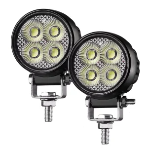 2 Inch Round Lights For Semi Truck Tractors Offroads Car Vehicle Motorcycle Fog Lights With ECE R10 EMC Mini Led Work Light 12V