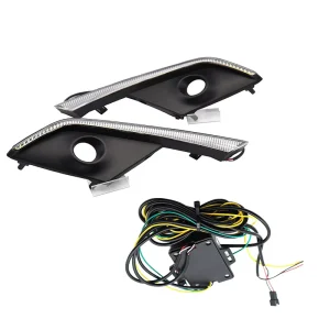 2 PCS Car DRL LED Daytime Running Light for Mazda CX-3 CX3 with Yellow Turn Signal Function