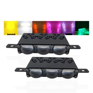 2 PCS Car Spotlights LED Grille Lights with DRL Fan Driving Fog Work Light External Auxiliary Lights Off road Vehicle Truck