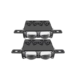 2 Pcs Car Spotlight 12V 24V LED Car Grille Light RGB LED Driving Fog Light External Auxiliary Lights for Off Road Vehicle Truck