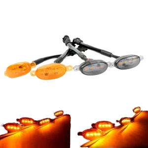 2 Pcs RGB LED Car Grille Spotlight 12V 62W Driving Fog Light External Auxiliary Lights for Off Road Vehicles Trucks