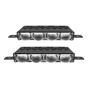 2 Pcs RGB LED Car Spotlight 12V 24V LED Car Grille Light Driving Fog Light External Auxiliary Lights for Off Road Vehicle Truck