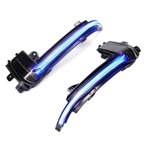 2 Pieces for Audi A4 A5 S5 B8.5 RS5 RS4 Dynamic Scroll LED Turn Signal Light Sequential Rearview Mirror Indicator Blinker Light