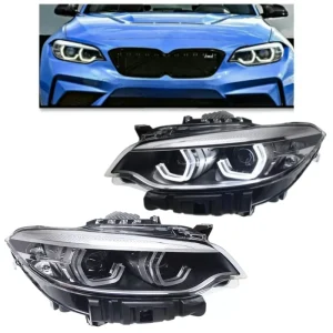 2 Series F22 Upgrade Yellow DRL Headlight F22 F23 M2 LCI Lights Projector DRL Headlamp Ikon Modified Angel Eye for BMW