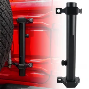 2 in 1 Flagpole Mount Antenna Mount Kit for Wrangler JL Black Made of Durable Aluminum Alloy